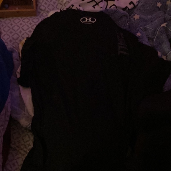 Under armor heat gear men’s large shirt, black cotton - Picture 2 of 3